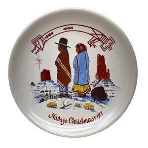 Kay Mallek Original Navajo Christmas Limited Edition Seventh Issue Plate 10 1/4”